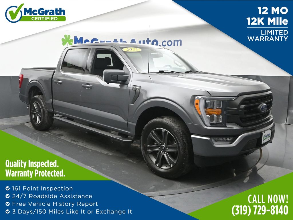 Gray Metallic 2022 Ford F-150 Pickup Truck Four-Wheel Drive Automatic