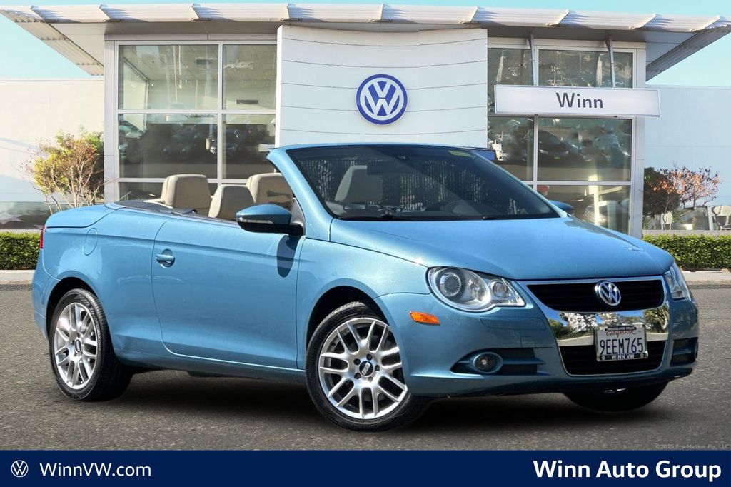 Blue 2009 Volkswagen Eos Convertible Front-Wheel Drive 6-Speed Dual Clutch
