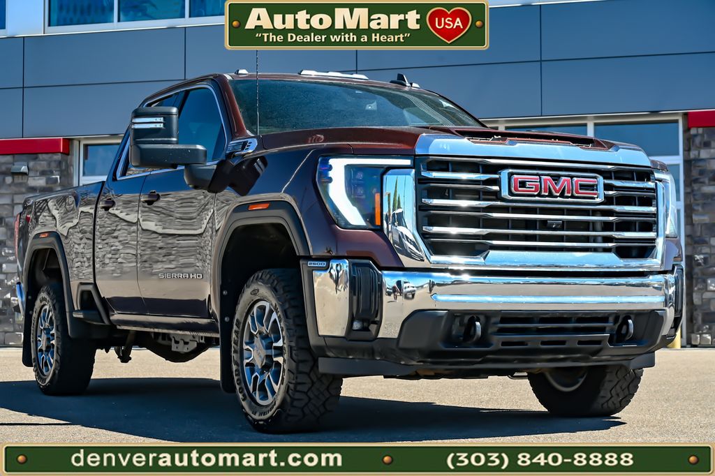 Red (Burgundy) 2024 GMC Sierra 2500HD Pickup Truck Four-Wheel Drive Automatic