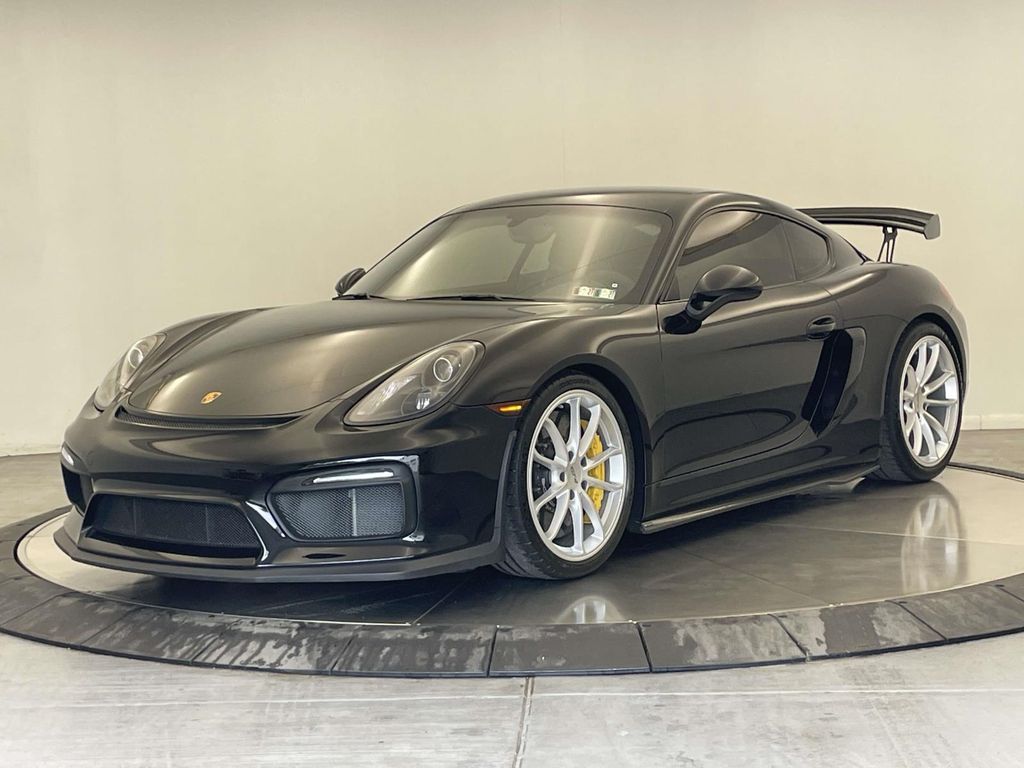 Black 2016 Porsche Cayman GT4 Coupe Rear-Wheel Drive 6-Speed Manual