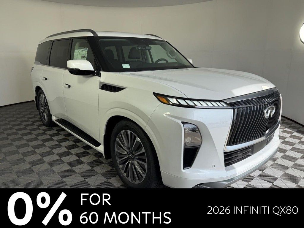 Radiant White 2026 INFINITI QX80 SUV / Crossover All-Wheel Drive 9-Speed Automatic