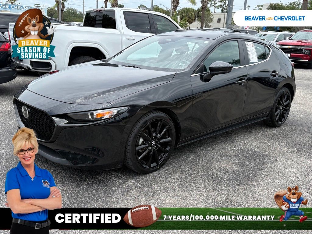 Jet Black 2025 Mazda MAZDA3 Hatchback Front-Wheel Drive 6-Speed Automatic