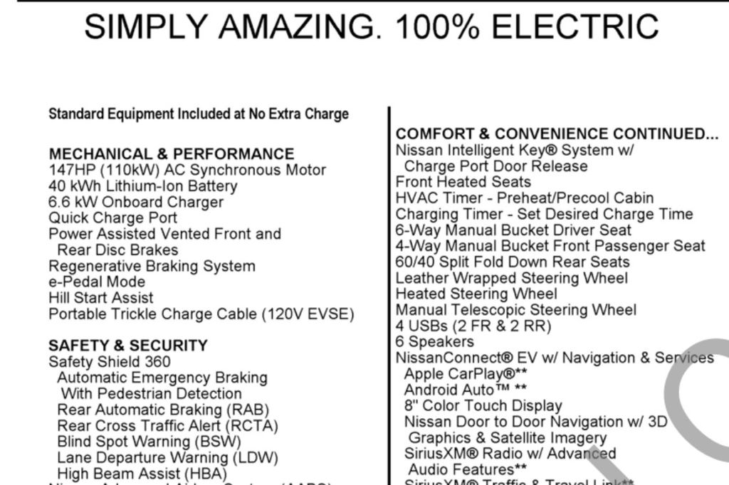 2021 Nissan LEAF SV photo