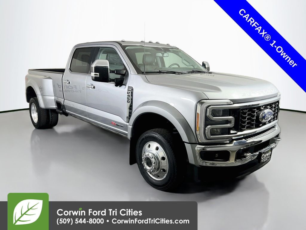 Silver Metallic 2023 Ford F-450 Super Duty Pickup Truck Four-Wheel Drive Automatic