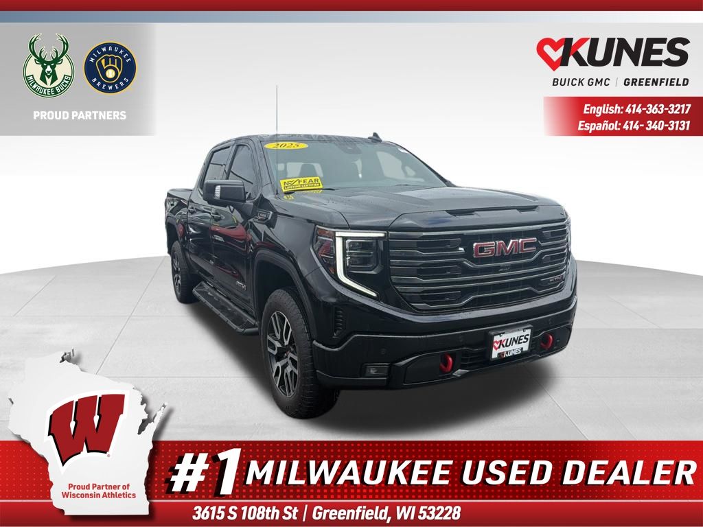 Onyx Black 2025 GMC Sierra 1500 AT4 Crew Cab 4WD Pickup Truck Four-Wheel Drive Automatic