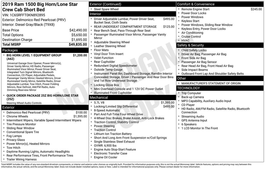 Used 2019 Ram 1500 Truck
