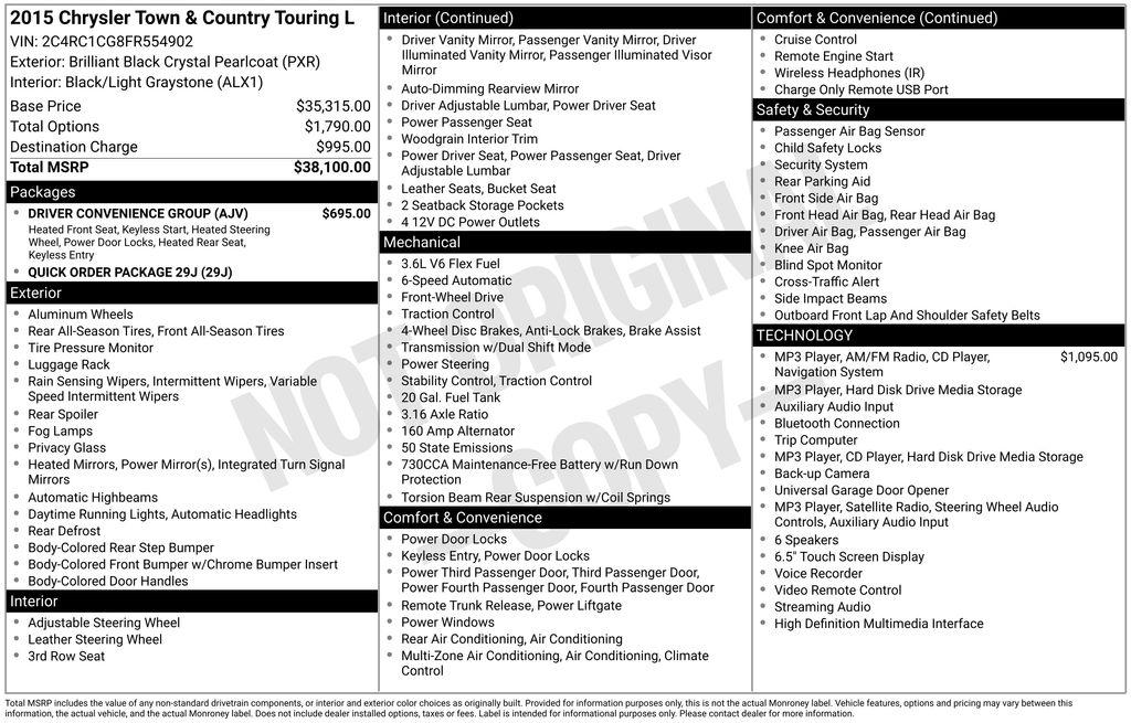 2015 Chrysler Town & Country Touring-L