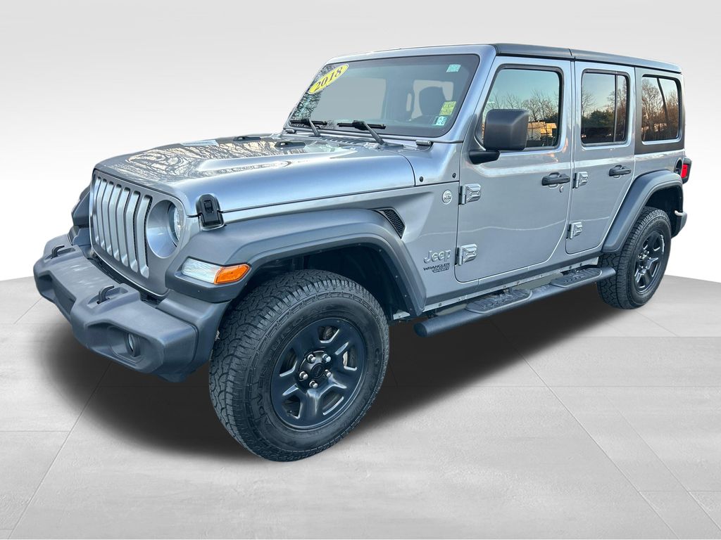 Billet Silver Metallic Clearcoat 2018 Jeep Wrangler Unlimited Sport 4WD SUV / Crossover Four-Wheel Drive 8-Speed Automatic