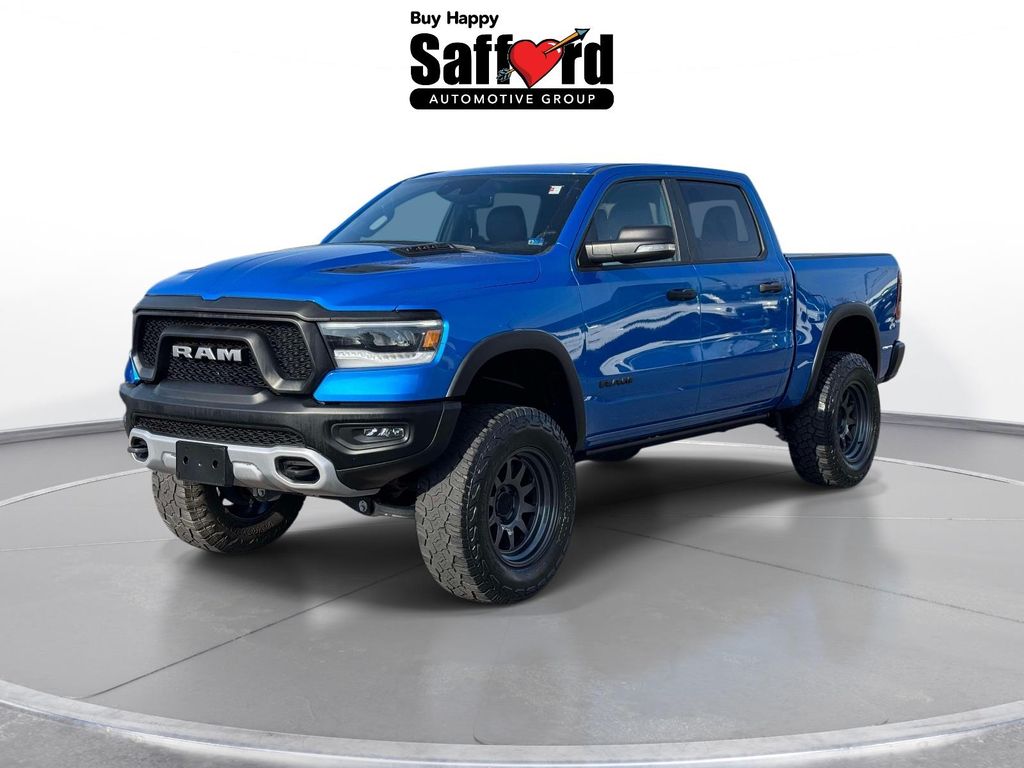 Blue Pearl 2022 RAM 1500 Rebel Crew Cab 4WD Pickup Truck Four-Wheel Drive 8-Speed Automatic