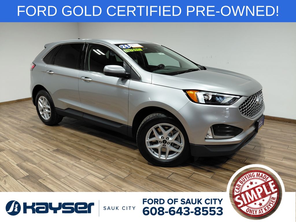 Silver Metallic 2024 Ford Edge SUV / Crossover All-Wheel Drive 8-Speed Automatic
