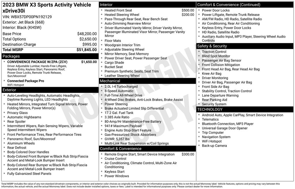 Used 2023 Black BMW xDrive30i image 5