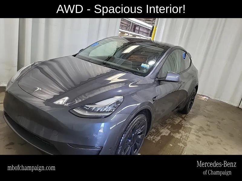 Gray 2021 Tesla Model Y Long Range AWD SUV / Crossover All-Wheel Drive 1-Speed Automatic