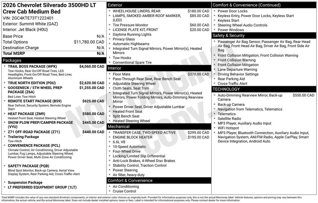 New 2026 Chevrolet Silverado 3500HD Truck