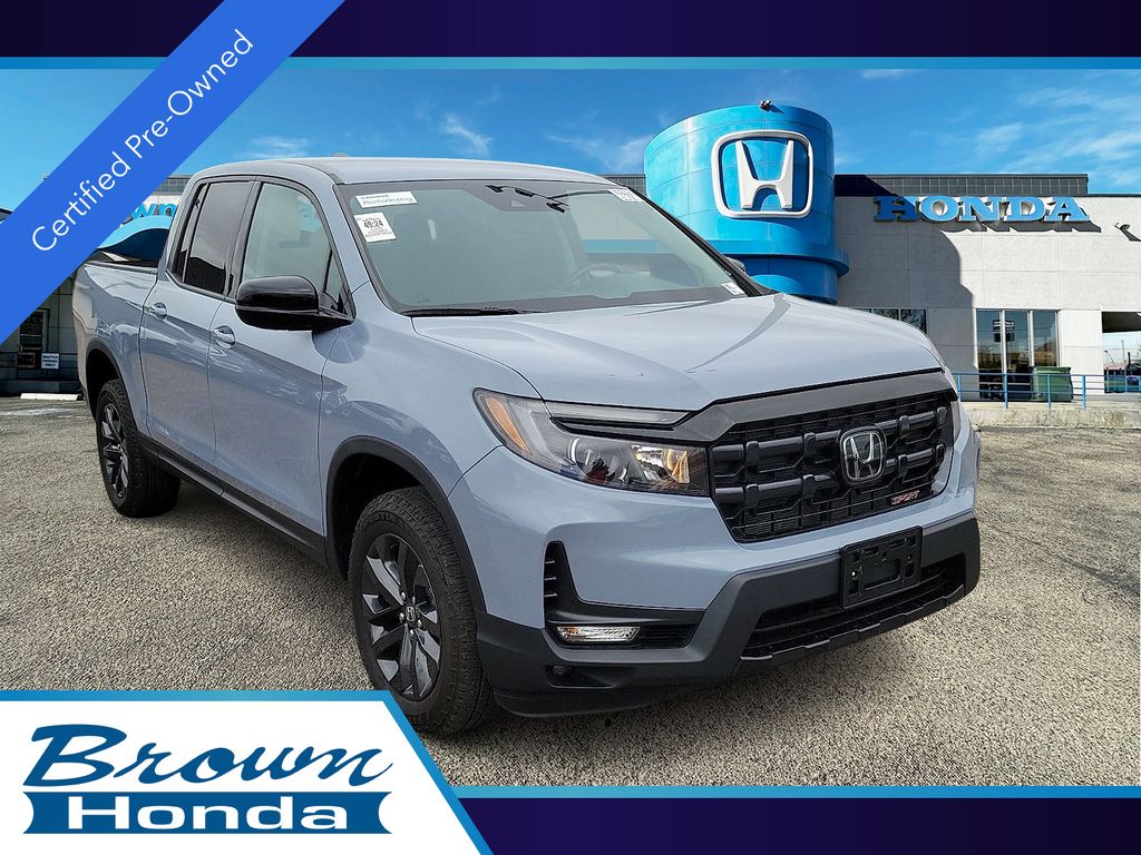 Sonic Gray Pearl 2025 Honda Ridgeline Pickup Truck All-Wheel Drive 9-Speed Automatic