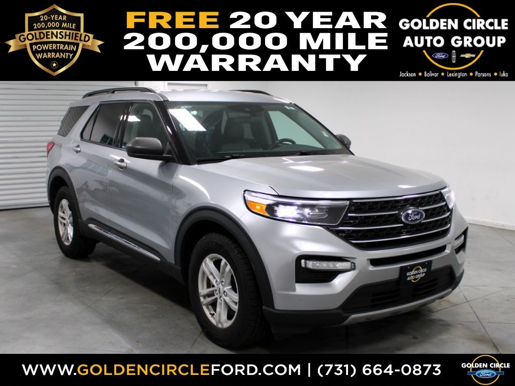 Iconic Silver Metallic 2023 Ford Explorer SUV / Crossover All-Wheel Drive Automatic