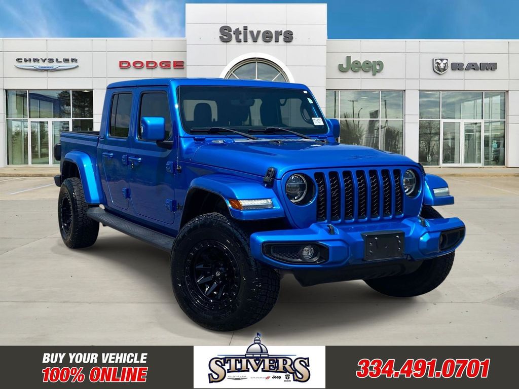Hydro Blue Pearlcoat 2022 Jeep Gladiator Pickup Truck Four-Wheel Drive 8-Speed Automatic