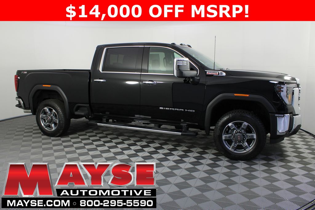 Onyx Black 2026 GMC Sierra 2500HD SLT Crew Cab 4WD Pickup Truck Four-Wheel Drive Automatic