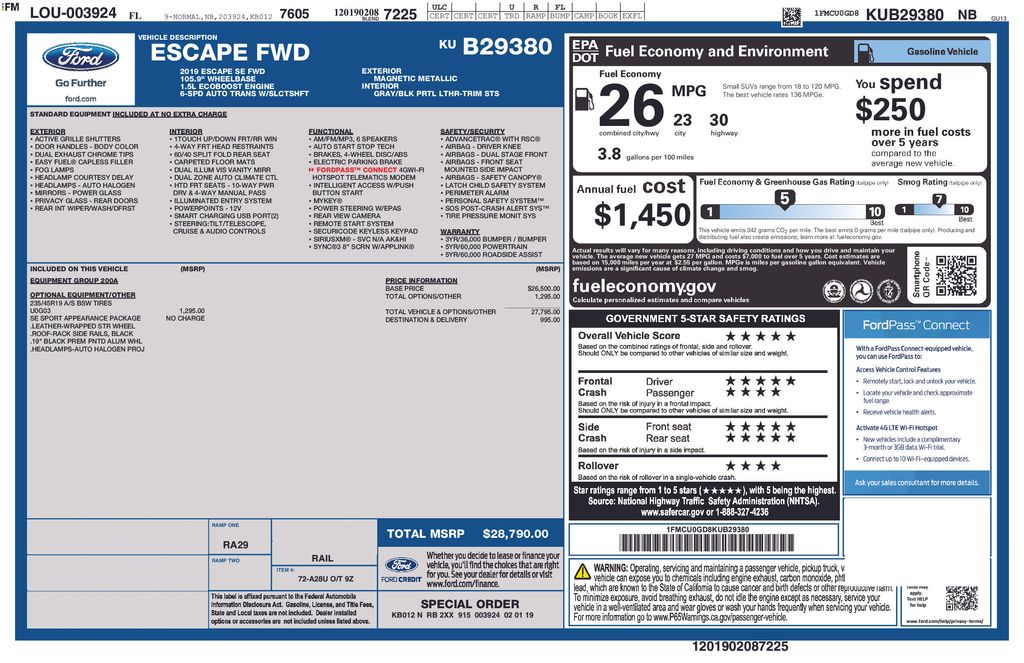 Used 2019 Ford Escape SUV