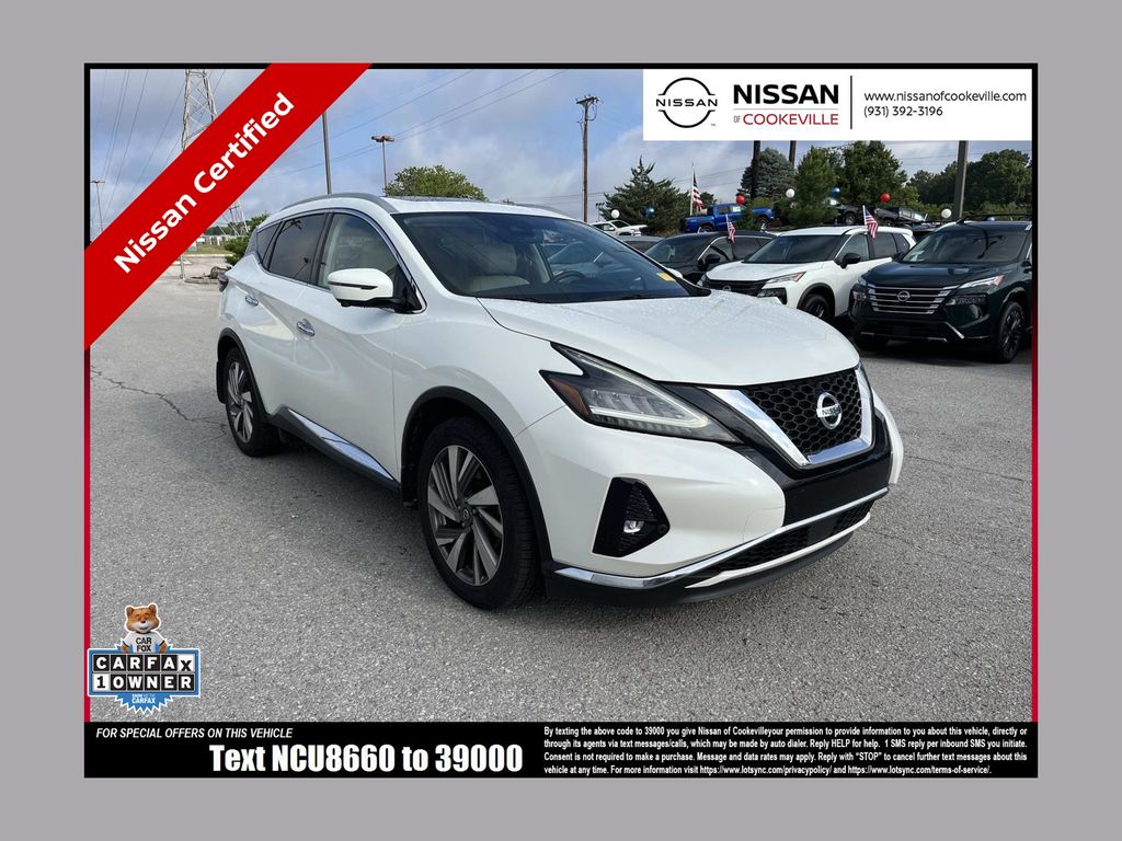 Pearl White 2019 Nissan Murano SUV / Crossover All-Wheel Drive Continuously Variable Transmission
