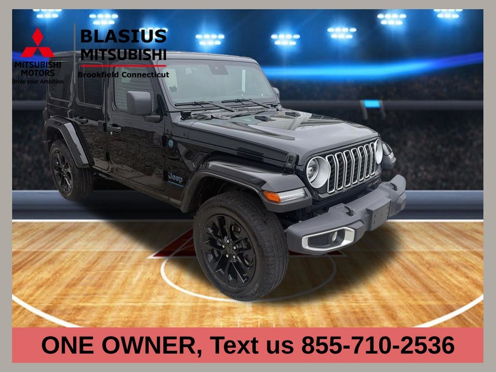 Black Clearcoat 2025 Jeep Wrangler 4xe Sahara 4WD SUV / Crossover Four-Wheel Drive 8-Speed Automatic