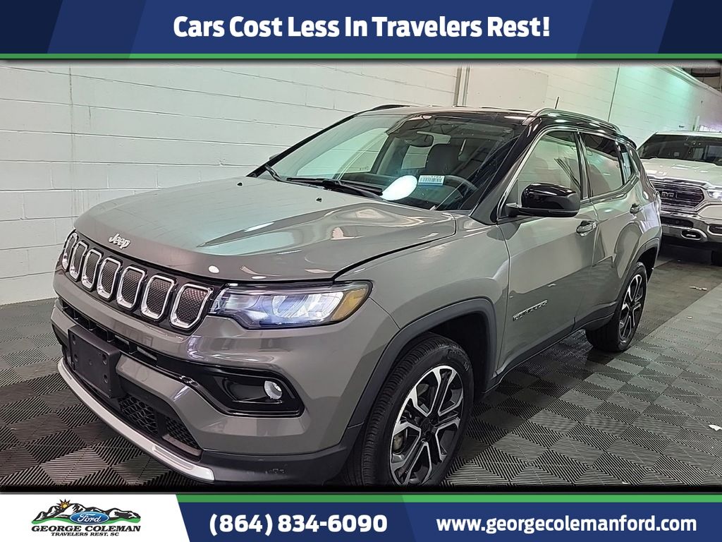 Sting-Gray Clearcoat 2022 Jeep Compass Limited 4WD SUV / Crossover Four-Wheel Drive 9-Speed Automatic