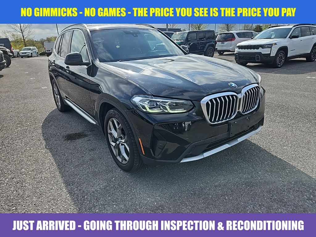 Black Sapphire Metallic 2023 BMW X3 sDrive30i RWD SUV / Crossover Rear-Wheel Drive 8-Speed Automatic