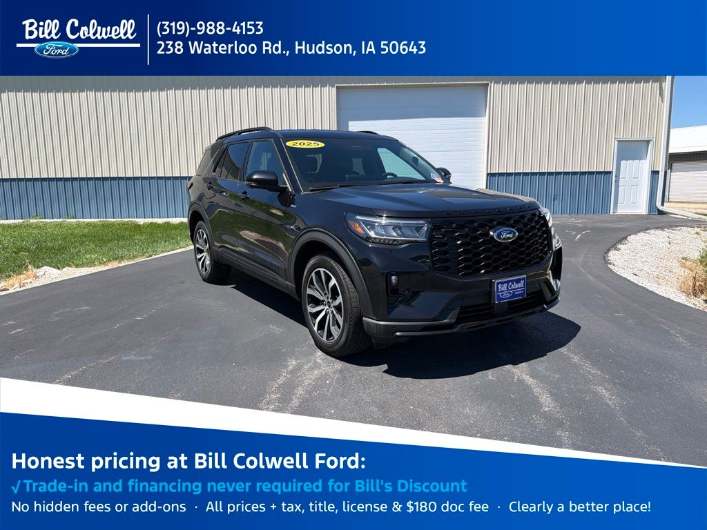 Agate Black Metallic 2025 Ford Explorer SUV / Crossover All-Wheel Drive Automatic