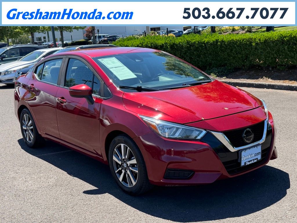 Red (Scarlet Ember Pearl Metallic) 2021 Nissan Versa Sedan Front-Wheel Drive Continuously Variable Transmission