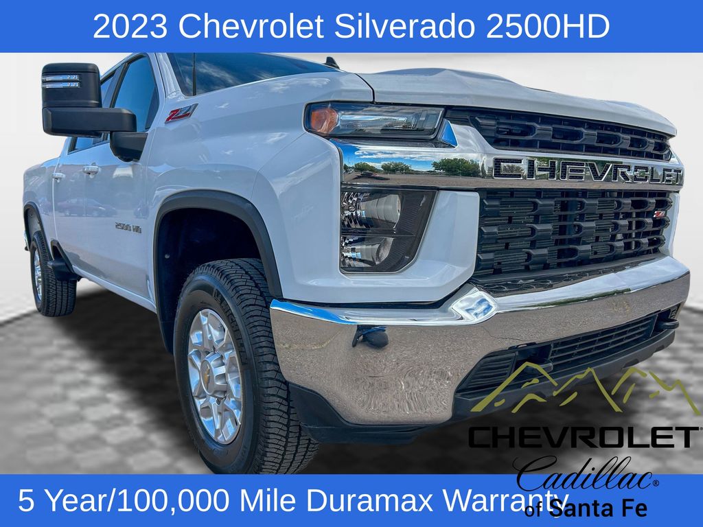 Summit White 2023 Chevrolet Silverado 2500HD LT Crew Cab 4WD Pickup Truck Four-Wheel Drive Automatic
