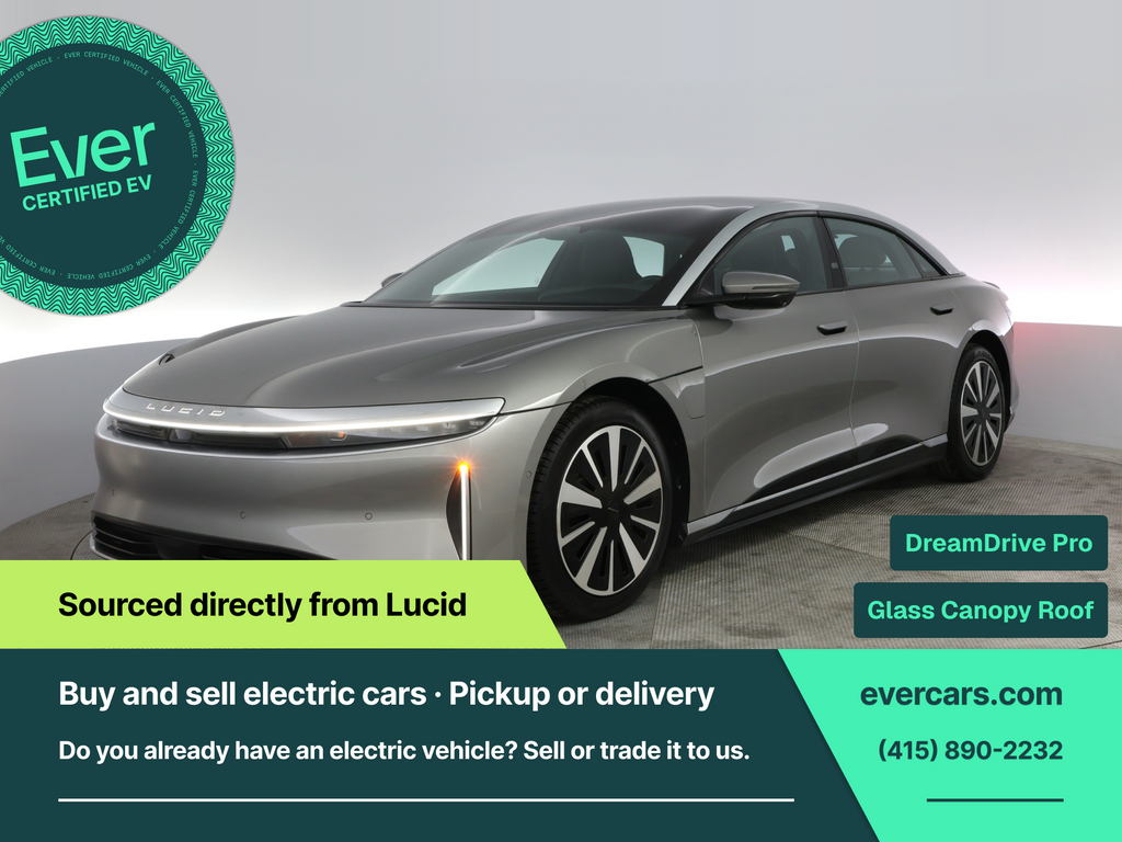 Silver 2023 Lucid Air Touring AWD Sedan All-Wheel Drive 1-Speed Automatic