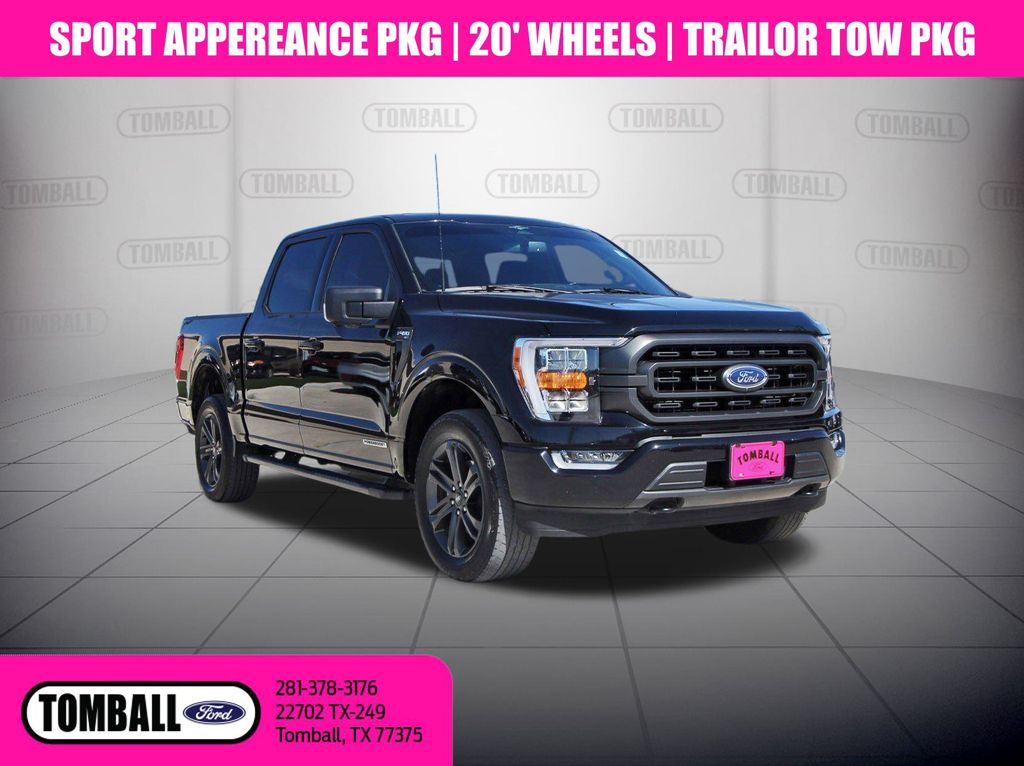 Black Metallic 2023 Ford F-150 XLT SuperCrew 4WD Pickup Truck Four-Wheel Drive Automatic
