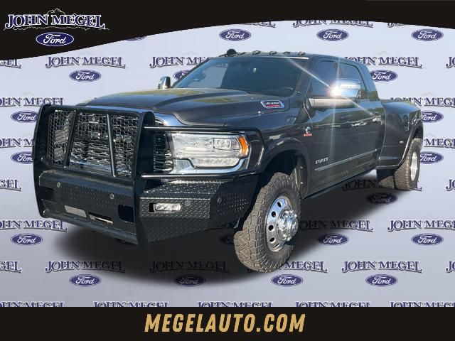 Gray (Granite Crystal Metallic Clearcoat) 2024 RAM 3500 Limited Mega Cab DRW 4WD Pickup Truck Four-Wheel Drive 6-Speed Automatic