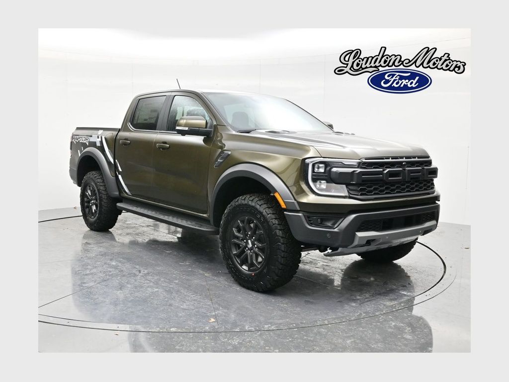 Shelter Green 2025 Ford Ranger Raptor SuperCrew 4WD Pickup Truck Four-Wheel Drive Automatic