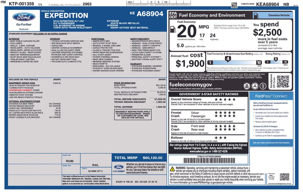 Used Car 2019 Ford Expedition  Xlt For Sale Under $20,000 In Austin, Texas