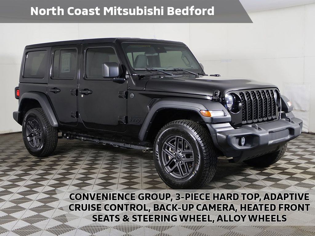 Black Clearcoat 2024 Jeep Wrangler Sport S 4-Door 4WD SUV / Crossover Four-Wheel Drive 8-Speed Automatic