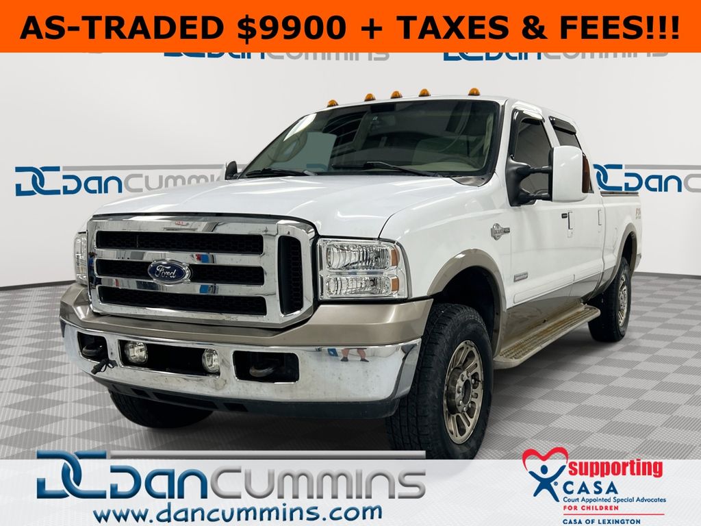 White 2006 Ford F-250 Super Duty XL Crew Cab 4WD Pickup Truck Four-Wheel Drive 5-Speed Automatic Overdrive