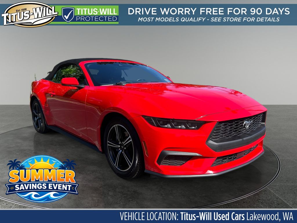 Red 2025 Ford Mustang EcoBoost Premium Convertible RWD Convertible Rear-Wheel Drive Automatic