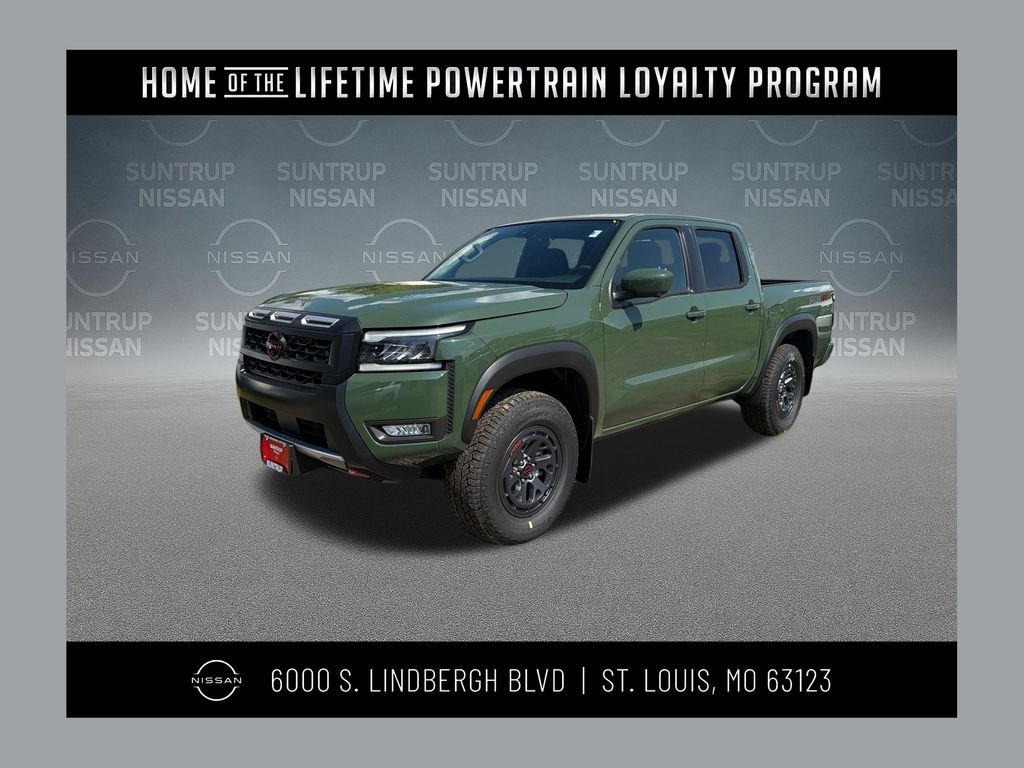 Tactical Green Metallic 2026 Nissan Frontier Pickup Truck Four-Wheel Drive 9-Speed Automatic Overdrive