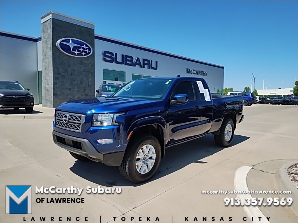Deep Blue Pearl 2022 Nissan Frontier SV King Cab 4WD Pickup Truck Four-Wheel Drive 9-Speed Automatic