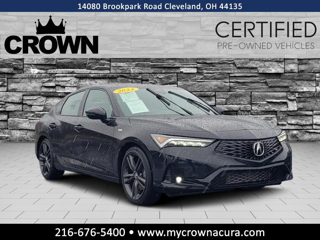 Majestic Black Pearl 2024 Acura Integra FWD with Technology and A-SPEC Package Sedan Front-Wheel Drive Continuously Variable Transmission