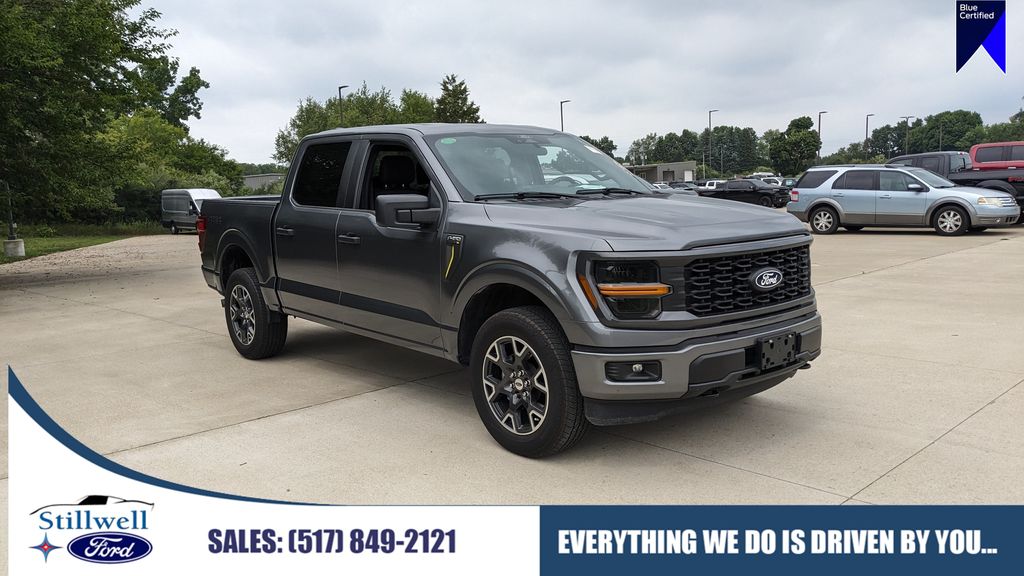 Gray 2024 Ford F-150 Pickup Truck Four-Wheel Drive Automatic
