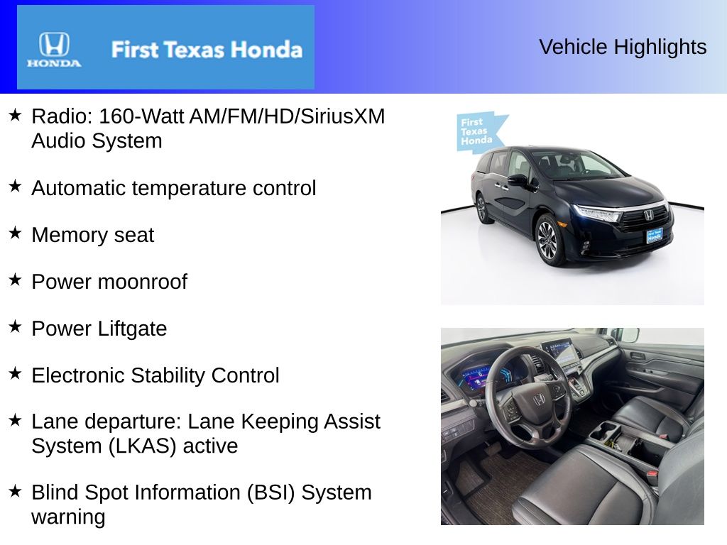 Used Car 2024 Honda Odyssey  Ex-l For Sale Under $40,000 In Austin, Texas