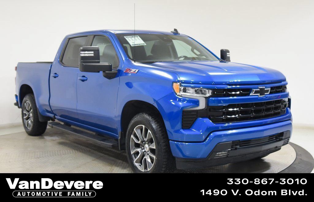 Glacier Blue Metallic 2022 Chevrolet Silverado 1500 Pickup Truck Four-Wheel Drive Automatic