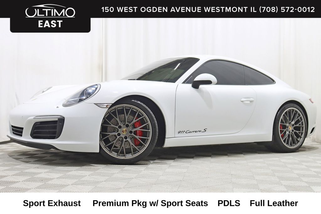 White 2017 Porsche 911 Coupe Rear-Wheel Drive 7-Speed Automatic