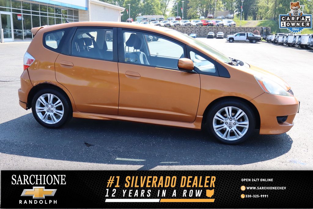 Orange 2009 Honda Fit Sport Hatchback Front-Wheel Drive 5-Speed Automatic