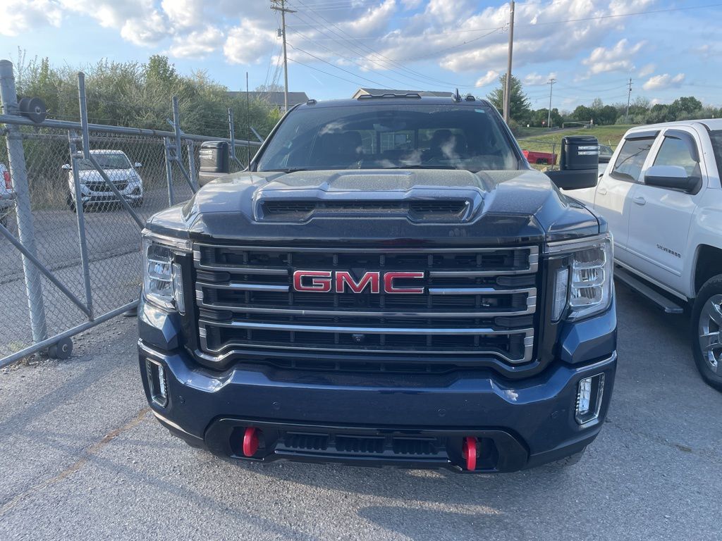 Pacific Blue Metallic 2023 GMC Sierra 3500HD AT4 Crew Cab 4WD Pickup Truck Four-Wheel Drive Automatic