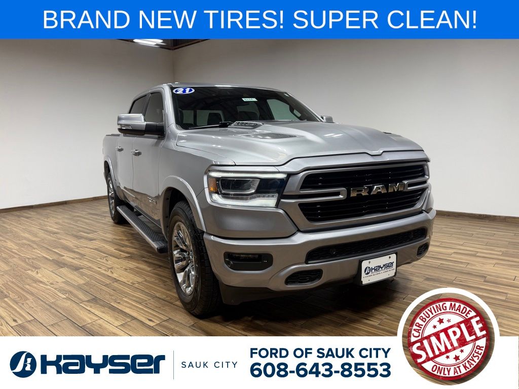 Billet Silver Metallic Clearcoat 2021 RAM 1500 Pickup Truck Four-Wheel Drive 8-Speed Automatic