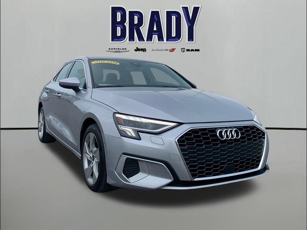 Gray 2024 Audi A3 Sedan Front-Wheel Drive 7-Speed Automatic