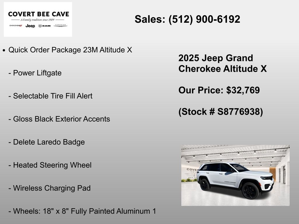 New Car 2025 Jeep Grand Cherokee  For Sale Under $35,000 In Austin, Texas