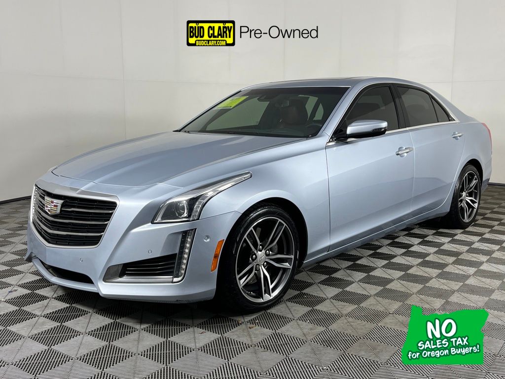 Silver Moonlight Metallic 2017 Cadillac CTS 3.6TT V-Sport Premium Luxury RWD Sedan Rear-Wheel Drive 8-Speed Automatic